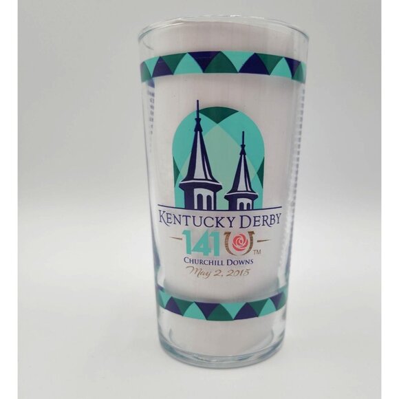 Kentucky Derby 141 Glass 2015 Churchill Downs Collectible With Winners List Mint - Picture 1 of 9